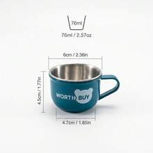 1 Stück 76/80ML 316 Edelstahl Kaffeebecher mit Griff, tragbarer Wasserbecher, isolierter Anti-Verbrühungs Trinkbecher, wiederverwendbarer Tee Milch Kaffeebecher, geeignet für Studenten und Erwachsene zur Verwendung in Schule, Büro, Reisen, Outdoor Camping, Picknick - Verschiedenfarbig - Übersicht 20