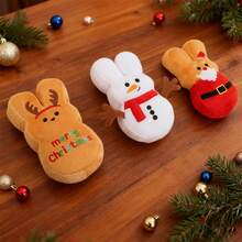 BIUBLIULAND 3Pcs 6 Inch Christmas Marshmallow Bunny Plush Toy Set, Cute Reindeer Snowman Santa Stuffed Animal Dolls, Soft Winter Holiday Festival Home Table Decor Xmas Tree Ornament Gift For Kids & Friends - Multicolor - View 10