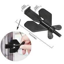 Heavy Duty Portable Door Security Stopper, Easy Install Anti-Break Door Lock Blocker, Child Safety & Self Defense Door Stop For Home, Apartment, Hotel & Travel, Black Compact Stylish Design, Sturdy Durable Structure For Household Safety Protection - Multicolor - View 7