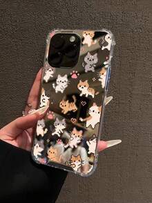 Pixel Art Katzenmuster Spiegel Handyhülle kompatibel mit iPhone 13/15/16/17pro/17/14/17/15pro/15 Plus/15 Promax/7plus/8plus/X/Xs Max/Xr/11pro/12pro/13pro/14pro/12mini/13mini/11promax/12promax/13promax/14promax/14plus/17pro Max/17Air/6/6s Plus/7/8/16Pro/16plus/16promax/Se2 & kompatibel mit Samsung Galaxy/A54/A14/A12/A13/A15/A32/A33/A24/A52S/S20/S21/S22/S23/S24/S23Plus/S24ultra/S25/A33/A23/A07/A17/S26/A56/A57 - Verschiedenfarbig - Übersicht 1