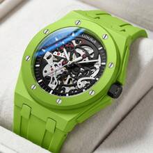 Orologio sportivo meccanico automatico da uomo ONOLA Brand 2026, quadrante traforato, resistente all'acqua fino a 30m, set regalo di lusso con scatola - Tagli Unica - Visualizzare 3