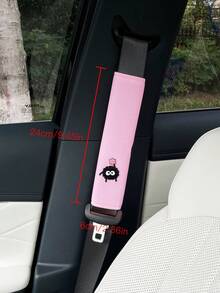 Cute Cartoon Car Seat Belt Shoulder Pad, Suitable For Summer Seat Belt Shoulder Pad, Car Seat Belt Anti-Chafing Protective Pad, No Chafing On Neck While Driving, Comfortable Driving Experience, Car Interior Accessories. - A - View 4