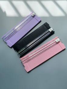Dual-Blade Paper Cutter A4 Paper Trimmer Small Manual Paper Cutting Machine Office Use Handmade Multi-Function Cutting Tool Portable Ruler Paper Cutter Desktop Paper Trimming Tool - Single Piece - View 1
