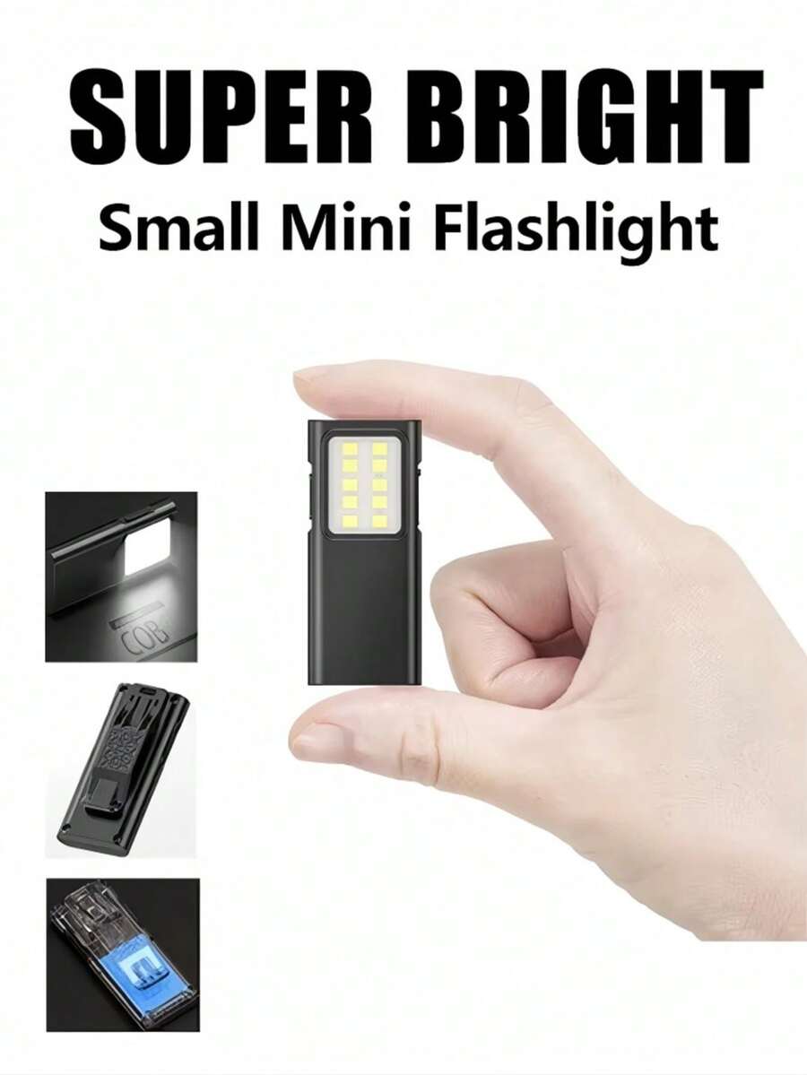 1/2PCS Mini Handheld EDC Flashlight Powerful Pocket Torch Portable Pen Clip Work Light Outdoor Emergency Camping Lamp - Flashlight - View 1