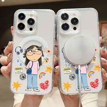 Creative Theme Pink Teacher Phone Case. Cases Compatible With Apple, , , And Honor. Made Of TPU Silicone, They Offer Protection Against Bumps And Drops. - 無色 - 查看 2