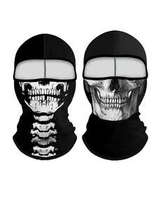 1 pieza Pasamontañas unisex elástico y transpirable para motociclismo en otoño/invierno, adecuado para actividades al aire libre, fiestas, cosplay - Multicolor - Ver 32