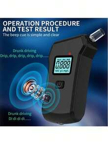 Professional Multi-Function Alcohol Testing Gas Analyzer - Blue - View 3