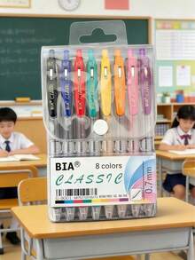 BIA&Tyno Classic Gel Pens 10/8/6pcs, 0.5mm/0.7mm Student Markers, Suitable For Hand-Drawn Accounting, Hand-Drawing, Back To School Season Gel Pen Set, Also Erasable Neutral Pen Set 12/24/36 Colors, Easy To Erase And Rewrite, Back To School Essential Set - Sets - View 20
