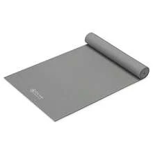 Essentials 1/4" Thin 6mm Yoga And Pilates, Fitness And Exercise Mat With Easy-Cinch Carrier Strap Cusion Support For Fitness And Gym Workouts - Grey - View 5