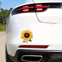 Exquisite Waterproof Car Stickers Featuring Sunflower And Water Droplet Patterns, Suitable For Cars And Laptops. Smooth And Scratch-Resistant Coating, Adding Irresistible Charm To Your Beloved Car! Perfect For Decorating Bumpers, Trucks And SUVs. - A - View 2