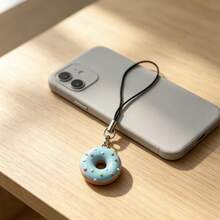 1 pieza Colgante de teléfono con dije de dona, cordón para teléfono - Rosquilla - Ver 6