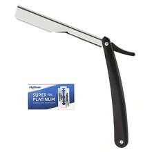 Old Fashioned Manual Shaver, Stainless Steel Blades, Non Slip Folding Vintage Barber Straight Edge Razor Holder Manual Shaver For Men Barbershop Razor Washable Shank Is Easy To Use Razor - Safety Razor - View 9