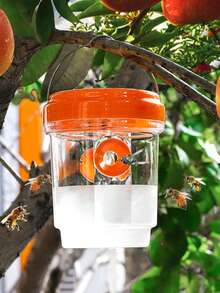 3/2/1 pièce Piège à guêpes rond en PP, boîte de capture d'abeilles suspendue à l'extérieur, attrape-insectes réutilisable, sans électricité requise, matériau plastique, répulsif et tueur d'abeilles et de guêpes - A - Voir 8