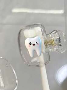 Smiling Tooth Toothbrush Clip, Portable Combination Set Toothbrush Clip Protective Cover, Tooth Pattern Toothbrush Cover, Travel Toothbrush Storage Box, Portable Toothbrush Head Protective Clip, Toothbrush Storage Clip, Home And Travel Dust-Proof Toothbrush Protective Cover, Suitable For Home And Travel Use, Travel Toothbrush Storage Clip, Protect Your Toothbrush Clean And Care For Your Oral Health - Multicolor - View 11