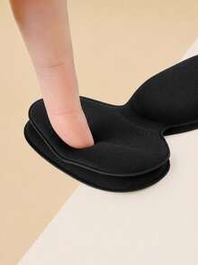 QKC 1 Pair Soft Heel Pads, Anti-Slip Heel Protectors, Suitable For High Heels And Dress Shoes - Black - View 4