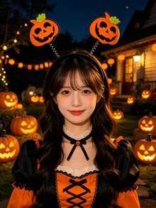1pc Halloween Non-Woven Fabric Headband, Ghost Festival Party Decoration Supplies, Halloween Ghost Pumpkin Headband Hair Accessory - A - View 6