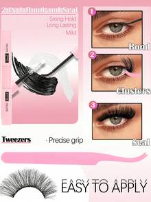 YIDUO Eyelash Cluster Set 1400pcs Cartoon Wet Glossy Soft Fine 40D 50D 60D 80D 9-16mm Continuous Length D Curl Individual Lashes Including Fairy Cartoon Style Lower Lashes Beginner Complete DIY Eyelash Tool Kit - Multicolor - View 7