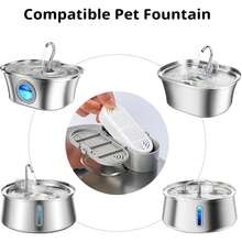 6/12/16/24pcs Cat Water Fountain Filter Cartridge Set, Activated Carbon Filter, Pet Water Fountain Replacement Filter, Suitable For Cat Water Fountain - One Size Fits All - View 4