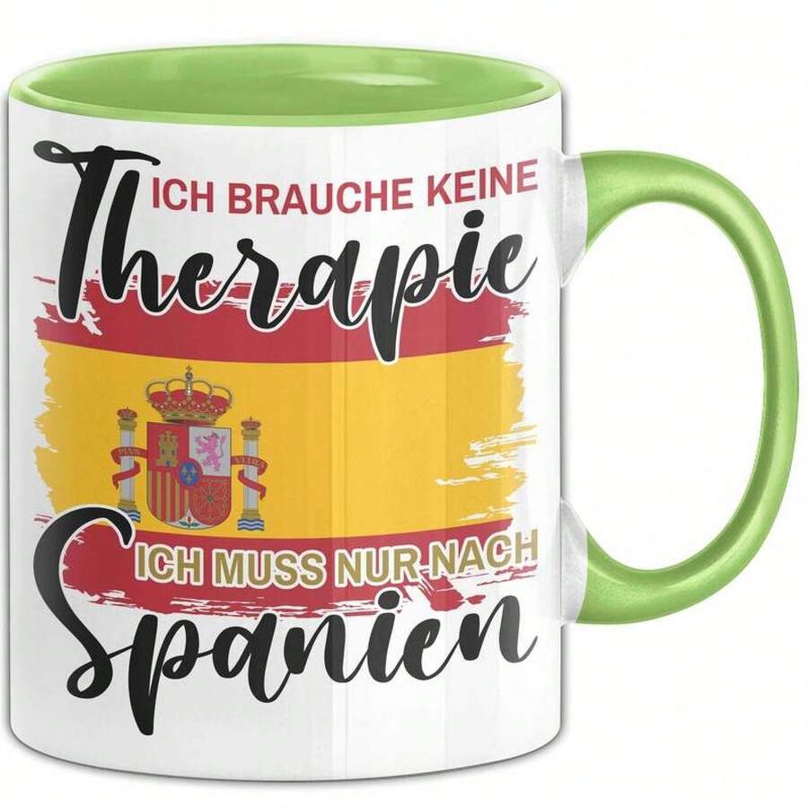 24-Hour Delivery In Mexico. Gift Mug In Spanish - I Don't Need Therapy, I Just Need To Go To Spain - Coffee Mug Gift Idea. Funny Coffee Mugs To Give As Gifts For Birthdays, Christmas, And Easter, As Well As For Everyday Use At Home Or In The Office. 11 Oz / 325 Ml Ceramic Mug. - 1 - 查看 1