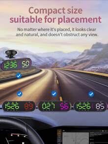 Car G26 HUD Speedometer Display RGB Multi-Color Auto Light Sensing Overspeed Warning Vehicle Electronic Instrument - A - View 5