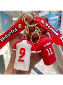 1 buah Gantungan Kunci Jersey Bintang Sepak Bola PVC, Liontin Sepak Bola Kartun, Gaya Jersey Pemain Bintang, Cocok untuk Pertandingan Sepak Bola, Acara Olahraga, Hadiah Liburan. - MultiWarna - View 3