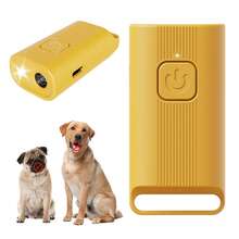 Mini Repelente Ultrasónico para Perros, Dispositivo Portátil Recargable Anti-Ladridos, Equipo de Entrenamiento Anti-Ladridos para Perros con Indicador LED - Amarillo - Ver 11