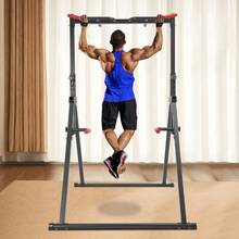 FOGGBET Foldable Power Tower Pull Up Bar And Dip Station, Height Adjustable Pull Up Bar, Fitness Workout Equipment, Free Standing Power Tower Rack For Home Gym, 440LBS Weight Capacity - Black - View 2