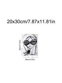 1pc Abstract Fashion Print, Black And White Portrait Sketch Poster, Martini & Heels Print, Ideal Gift,Suitable For Bedroom,Living Room,Kitchen,Wall Arts,Wall Decor,Home Decor,Room Decor,Canvas Wall Art,Posters, Wall Art With Frame, Optional Frame - 1PCS - View 13