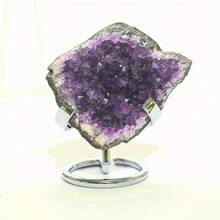 1PC Amethyst Natural Crystal Quartz Stone Energy Healing Mineral Stone Rock Home Decor Crystal Cluster - 20-40g - View 3