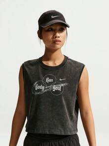 Nike Women's AS W NK DF SWIFT Sleeveless Sports Tank Top IR7593-045 - Grey - View 3