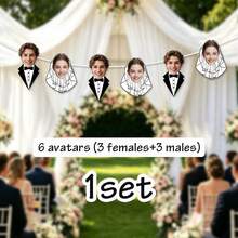 Customizable Wedding Banners, Fun Anniversary Photo Banners, Customizable Facial Portraits And Wedding Decorations, Suitable For Holiday Celebrations, Anniversaries, Weddings, Men, Women, Friends And Family - Style a - View 15