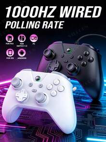 Kontroler Game Berkabel untuk Konsol P4, PC, Tanpa Lag, Tanpa Pemutusan Koneksi, Gamepad Getaran Ganda, Kompatibel dengan Switch, iOS, Android - View 3