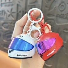 Hot-Selling Realistic Colorful Motorcycle Helmet Keychain & ABS Cool Bag Charm & 3D Motorcycle Helmet Pendant & Gift - Multicolor - View 3