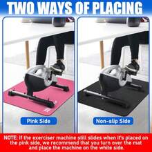Non-Slip Workout Mat For Ellipse Leg Exerciser, Ellipse Machine Mat, Exercise Mat For Under Desk Ellipticals, Suitable For Electric Seated Feet Pedal Exerciser, Stability And Floor Protection - Pink - View 7