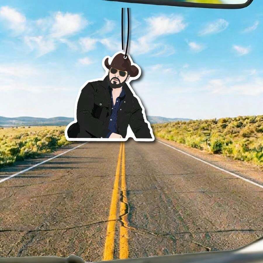 'Cool Cowboy' Car Air Fresheners,Cute Aroma Diffuser,Paper Scented Tablets, Wardrobe Fragrance Decor, Interior Pendant Accessories, Hanging Ornament For Rearview Mirror Or Vent Clip, Ideal Gift For Friends - A - View 1