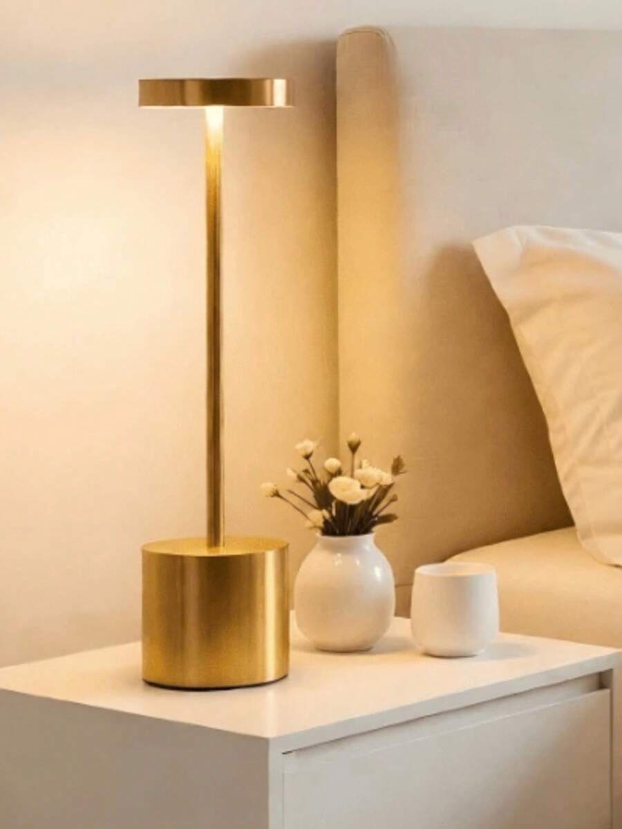 1/2pcs Modern Touch Control Dimmable LED Desk Lamp, Wireless Portable, 3 Color Temperatures, USB Rechargeable, Suitable For Bar, Restaurant, Living Room, Bedroom, Outdoor Tabletop Lighting, Perfect Gift