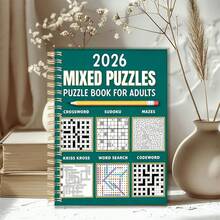 1PC A5 Paper Riddle Notebook Puzzle Collection, Including Riddles, Sudoku, Mazes, And Various Other Puzzle Games, With Detachable Pages, An Excellent Choice For Leisure, Suitable As A Gift (Pen Not Included) - Single Piece - View 1