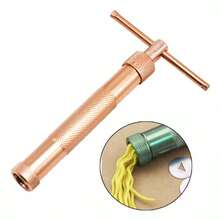 1Set Fancy Pattern Mud Extruder Mold Stainless Steel Clay Mold Ceramic Mold Rose Gold Sugar Paste Extruder Fondant - Golden - View 7