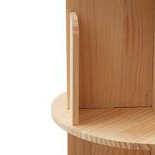 GDAE10 Drehbares Bücherregal, 360° Display, Standregal mit 6 Ebenen, Multifunktionales Bücherregal Aufbewahrungsregal, für Schlafzimmer Wohnzimmer , Aufbewahrungsregal für Kinder und Erwachsene - Holzfarbe - Übersicht 8
