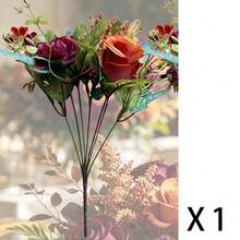 3pcs Autumn Mixed Artificial Flowers, Orange Red Peony Rose Dahlia Lavender Faux Bouquet For Home Cafe Wedding Photography Spring Decor - Multicolor - View 12