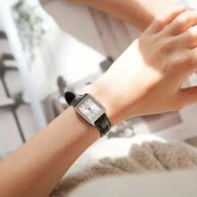 Casio Minimalist Silver Square Wristwatch, Women's Leather Strap Quartz Watch, 30m Waterproof Commute Essential - one-size - View 8