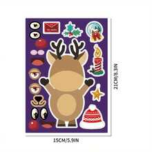 6/12pcs Autocolantes de Natal Papai Noel Boneco de Neve Rena Decalques DIY Autocolantes de Decoração Brinquedos para Encher Sacos de Presente de Festa de Férias Presente de Aniversário Autocolantes Feitos à Mão - Multicolorido - Ver 2