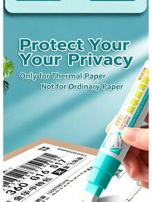 1pc/2pcs Privacy Protection Pen - Wide Tip Erasable, Suitable For Address Labels, Credit Cards, Phone Bills, Shipping Labels, ID Card Covers, Shipping Eraser Pen, Back To School - A - View 7