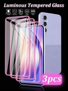 Mr. War Gorilla 3 Packs-[Pink Glow-In-The-Dark High-Definition Screen Protector]Compatible With S21/A90/A80/A72/A71/A56/A55/A54/A53/A36/A35/A34/A26/A25/A24/A17/A16/A15/A07/A06 And Other Series, With Excellent Scratch Resistance, Whether It's Pocket Friction, Desktop Placement Or Backpack Compression, It's Not Easy To Leave Fine Scratches In Daily Use. - Pink - View 30