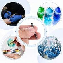Ink Mixing Sticks, Disposable Tattoo Pigment Mixing Sticks Ink Mixing Sticks, Ink Mixing Sticks Tattoo Ink Mixer Accessories Pigment Supplies Kit - Black - View 3