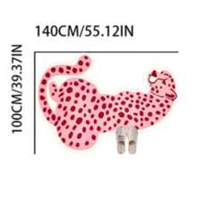 1 pieza Felpudo con forma de leopardo rosa y blanco, alfombra pequeña, felpudo de bienvenida, alfombra, felpudo de piso, felpudo de entrada, alfombra de cocina, decoración del hogar, felpudo de entrada, alfombra pequeña de área, felpudo de exterior, decoración del hogar, alfombra de área, alfombra de jardín, alfombra lavable - Multicolor 2 - Ver 13