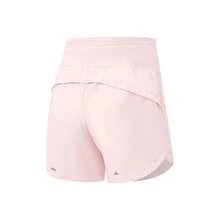 LI-NING Women's Quick Dry Reflective Shorts AKSW120, High Waist Anti-chafe Running & Outdoor Training Breathable Bottoms - 淡粉紅 - 查看 2