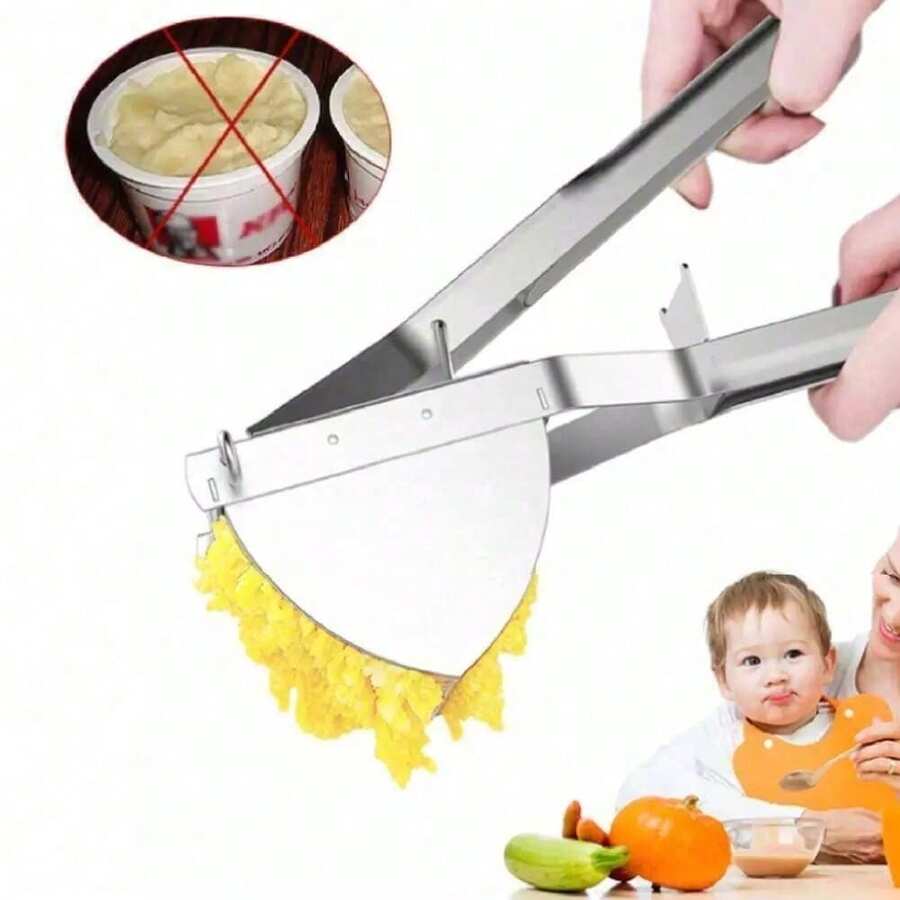 Heavy Duty Steel Potato Ricer Puree Masher Juicer Vegetable Fruit Press Maker - Default - View 1