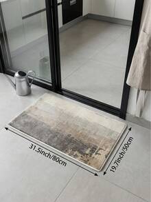 1 pieza Alfombra de sala de estar con lavado de tinta multicolor, adecuada para cocina, comedor, dormitorio, decoración de habitación para vacaciones, interior/exterior, oficina, vestíbulo, felpudo antideslizante, alfombra de baño, pasillo, área de estudio y juegos. - Multicolor - Ver 18