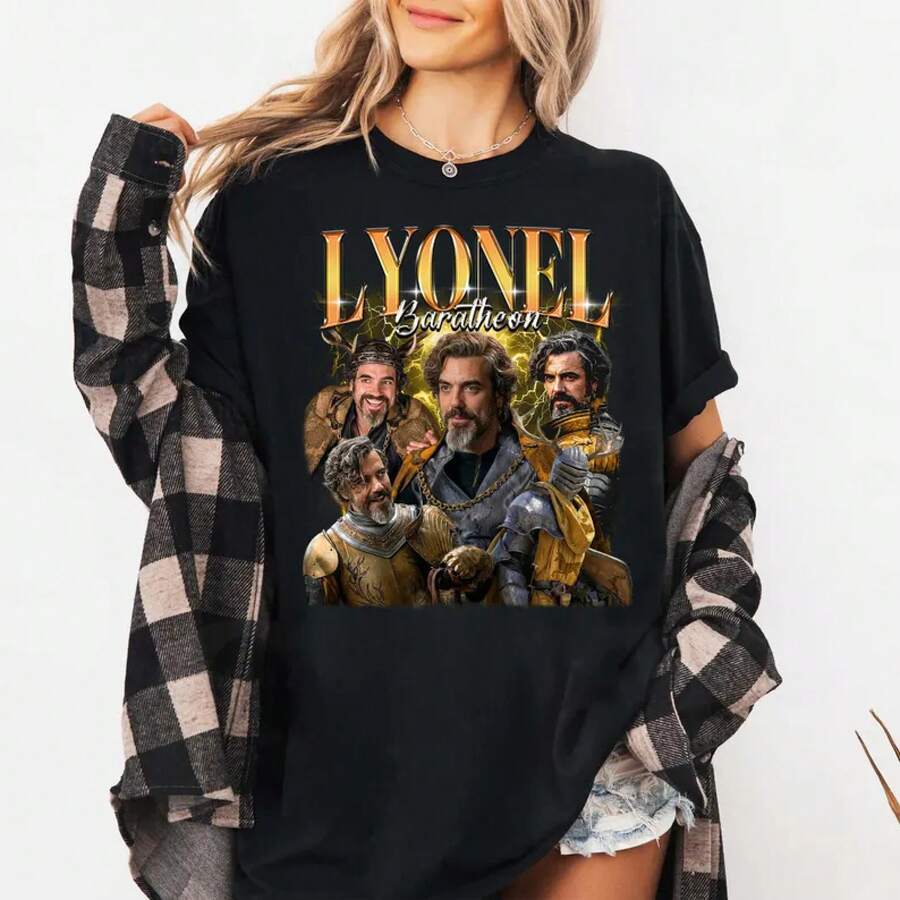 Lyonel Baratheon Shirt - Unisex Vintage 90er Bootleg - Schwarz - Übersicht 1